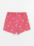 LC Waikiki Crew Neck Printed Baby Girl T-Shirt and Shorts 2-Piece Set
